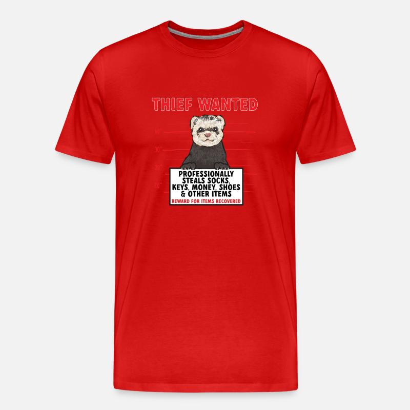 Frettchen Besitzer Frettchen - Männer Premium Bio T-Shirt - Rot