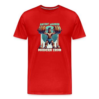 Jules César Histoire romaine Empire romain - T-shirt bio Premium Homme - rouge - Devant - Damien (186cm)