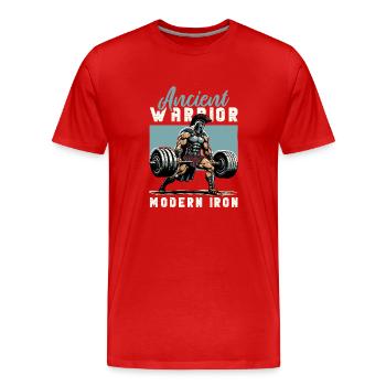 Jules César Histoire romaine Empire romain - T-shirt bio Premium Homme - rouge - Devant - Damien (186cm)