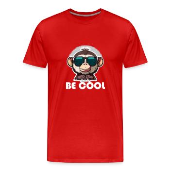 Soyez cool - T-shirt bio Premium Homme - rouge - Devant - Damien (186cm)