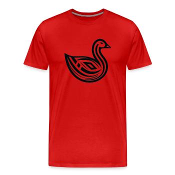 Gans Indianer-Tierkreis - Männer Premium Bio T-Shirt - Rot - Vorne - Damien (186cm)