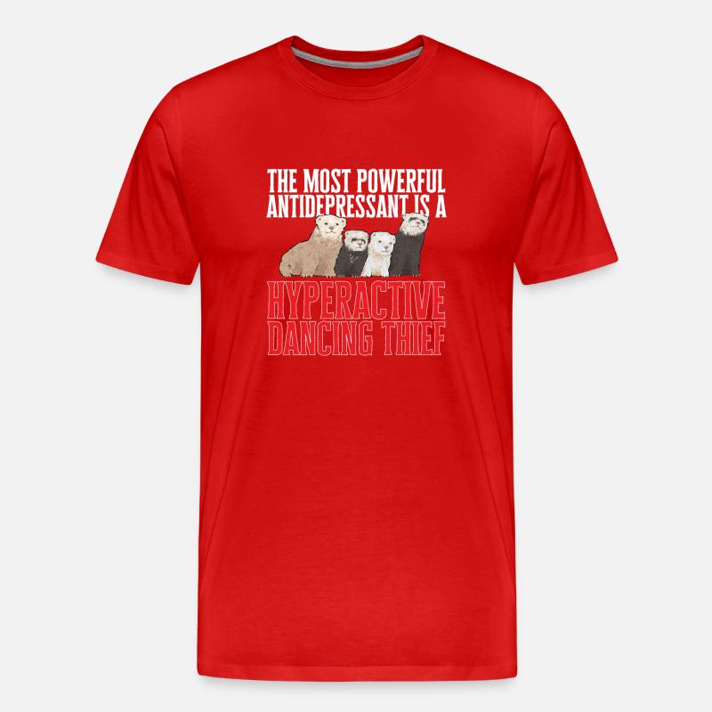 Frettchen Besitzer Frettchen - Männer Premium Bio T-Shirt - Rot