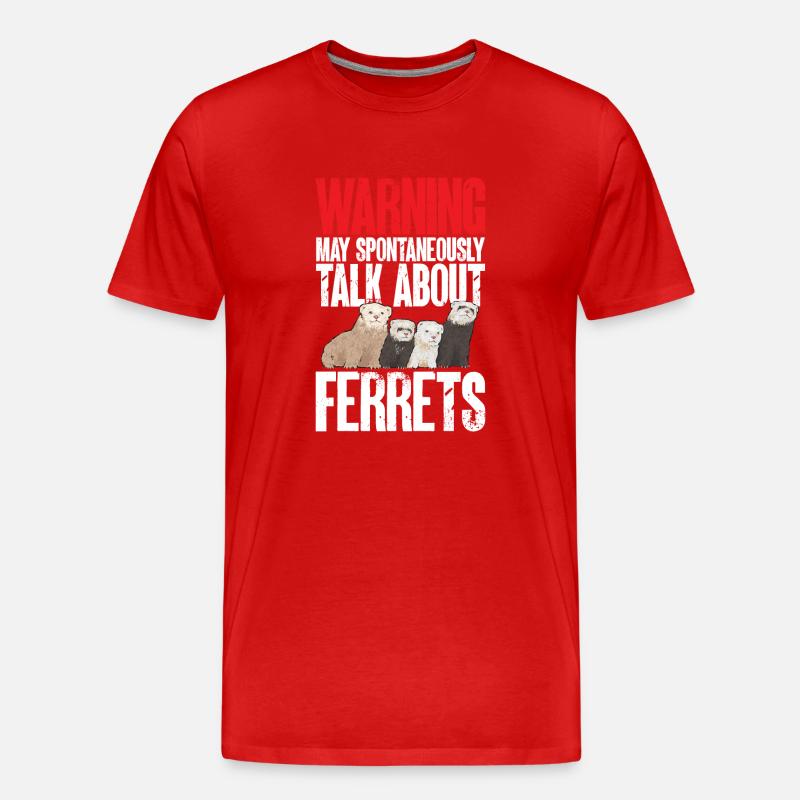 Frettchen Besitzer Frettchen - Männer Premium Bio T-Shirt - Rot