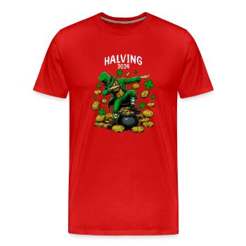 Halving 2024 - Men's Premium Organic T-Shirt - red - Front - Damien (186cm)