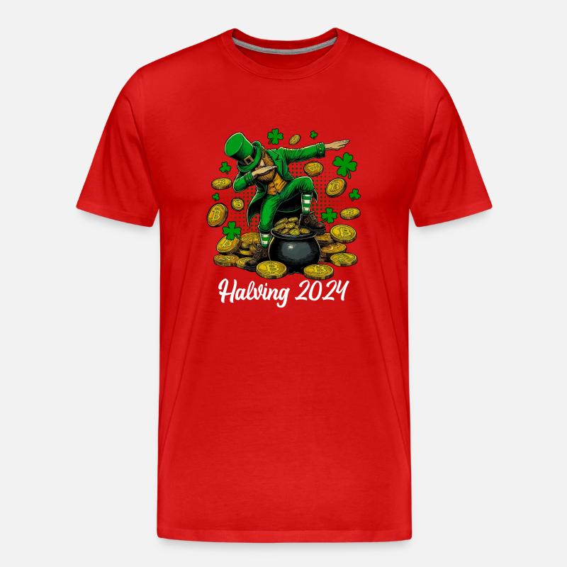 Halving 2024 - Männer Premium Bio T-Shirt - Rot