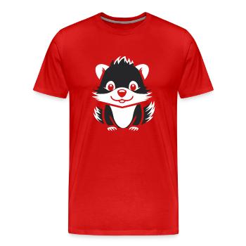 Skunk - Men's Premium Organic T-Shirt - red - Front - Damien (186cm)