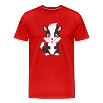 Skunk - Men's Premium Organic T-Shirt - red - Front - Damien (186cm)