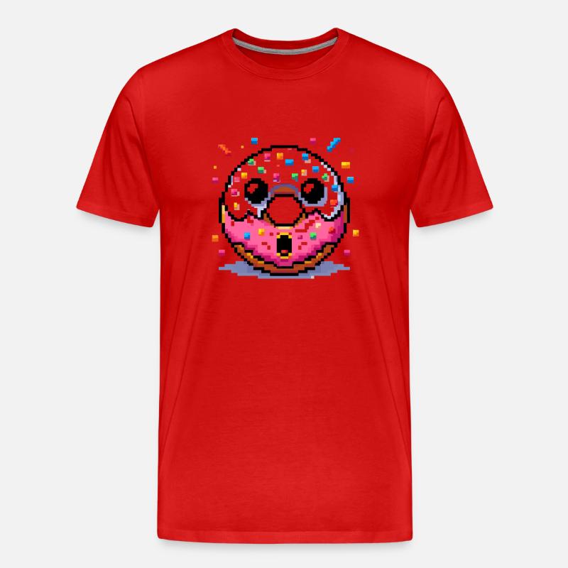 Süßer Donut - Das perfekte Geschenk - Männer Premium Bio T-Shirt - Rot