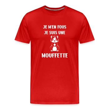 Humour Mouffette - T-shirt bio Premium Homme - rouge - Devant - Damien (186cm)