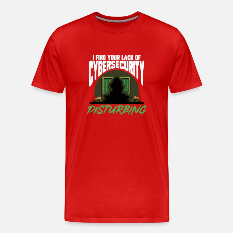 Cybersecurity Hackers IT Security - Men's Premium Organic T-Shirt - red