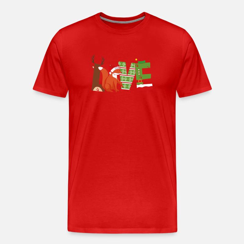 Fuchs liebe - Männer Premium Bio T-Shirt - Rot