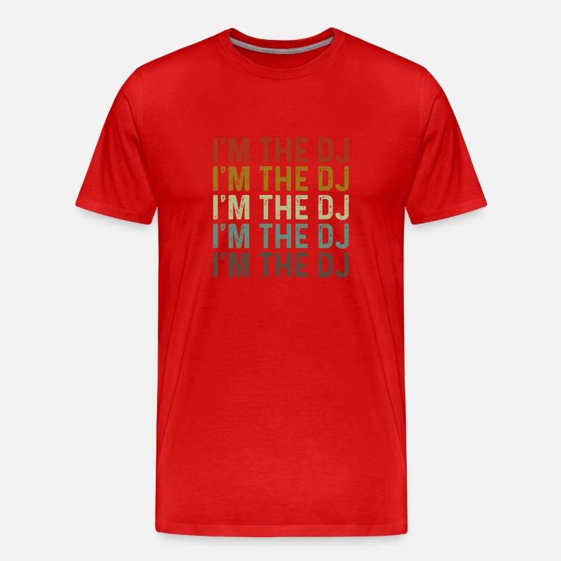 Ich bin der DJ DJ - Männer Premium Bio T-Shirt - Rot