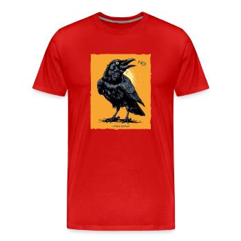 Non, dit le corbeau - T-shirt bio Premium Homme - rouge - Devant - Damien (186cm)