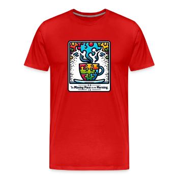 Puzzle Lover Jigzaw Puzzle Brettspiel Puzzler - Männer Premium Bio T-Shirt - Rot - Vorne - Damien (186cm)