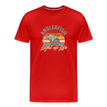 Frogfish Deep Sea Angler Angler Fish - Men's Premium Organic T-Shirt - red - Front - Damien (186cm)