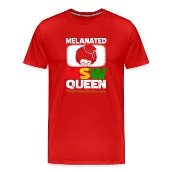 Maîtrise en travail social Études en travail social - T-shirt bio Premium Homme - rouge - Devant - Damien (186cm)
