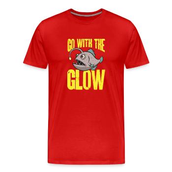 Frogfish Deep Sea Angler Angler Fish - Men's Premium Organic T-Shirt - red - Front - Damien (186cm)