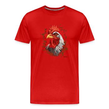 Cracked wall with faucet - Men's Premium Organic T-Shirt - red - Front - Damien (186cm)