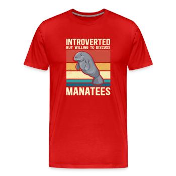 Lamantin lamantin lamantin lamantin cadeau - T-shirt bio Premium Homme - rouge - Devant - Damien (186cm)
