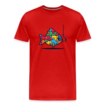 Puzzle Lover Jigzaw Puzzle Brettspiel Puzzler - Männer Premium Bio T-Shirt - Rot - Vorne - Damien (186cm)