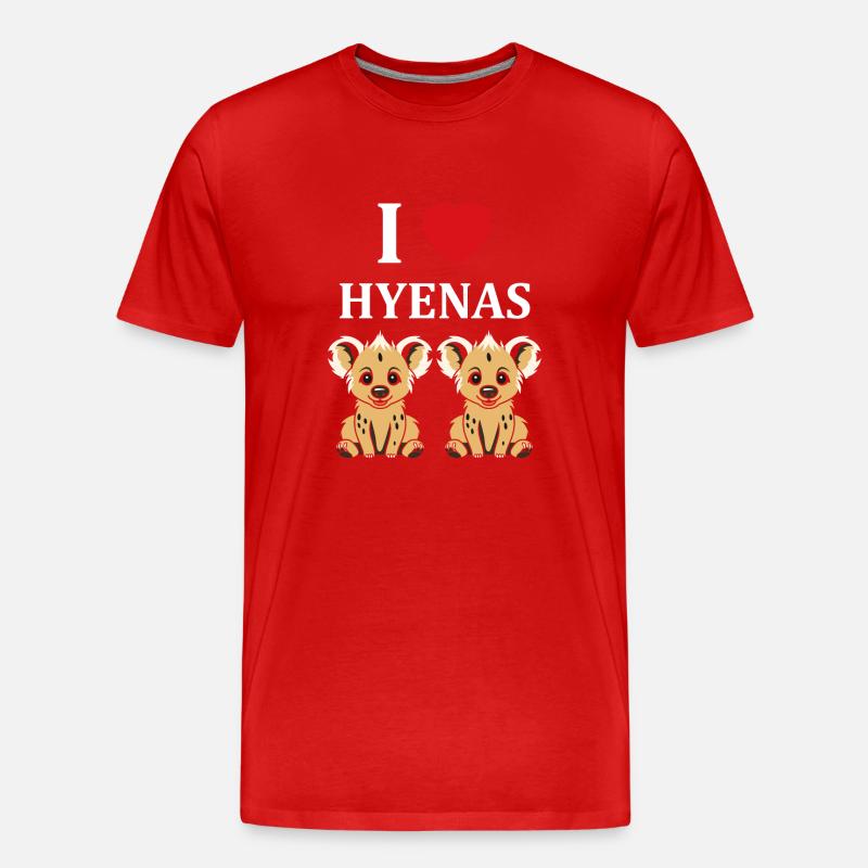 Hyäne - Männer Premium Bio T-Shirt - Rot