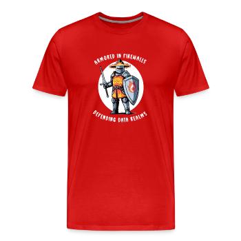 Analyste Piratage Éthique Cybersécurité Éthique - T-shirt bio Premium Homme - rouge - Devant - Damien (186cm)