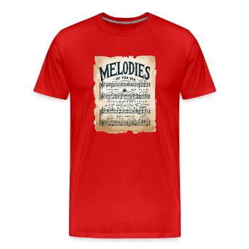 Sailors Sea Shanty Singing Ship Adventures - Men's Premium Organic T-Shirt - red - Front - Damien (186cm)