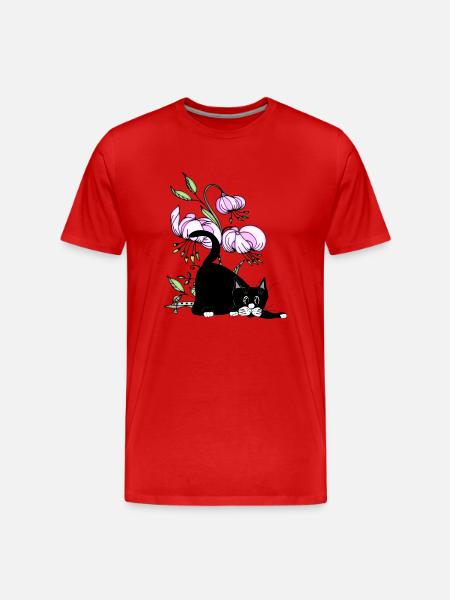 Cat - Men's Premium Organic T-Shirt - red
