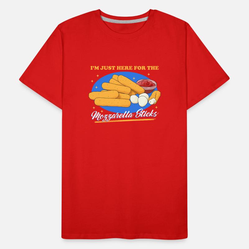 Bâtonnets de mozzarella fromage cadeau T-shirt bio Premium Homme