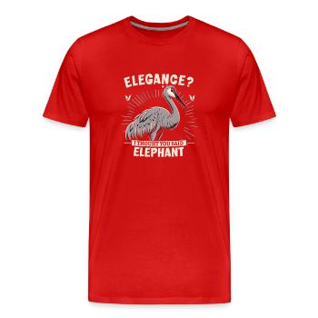 Sandhill Crane Lovers Bird Watching - Men's Premium Organic T-Shirt - red - Front - Damien (186cm)