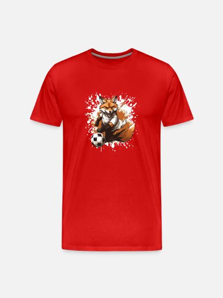 Fuchs Soccer Sports Team - Men's Premium Organic T-Shirt - red