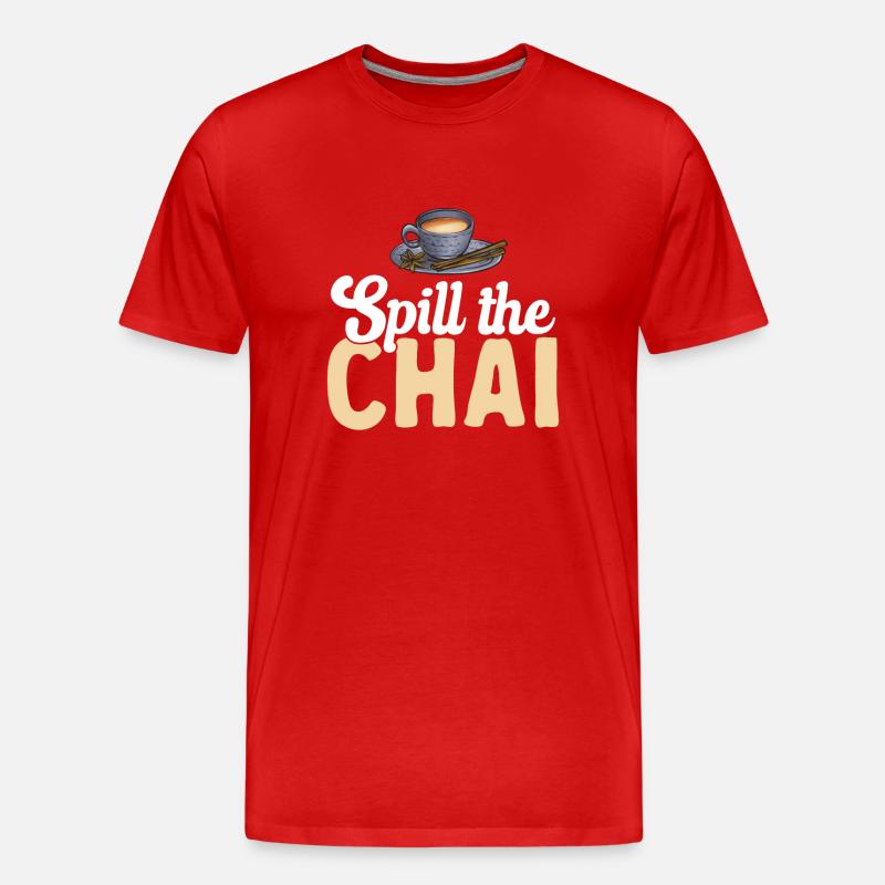 Chai Tee Masala Chai - Männer Premium Bio T-Shirt - Rot
