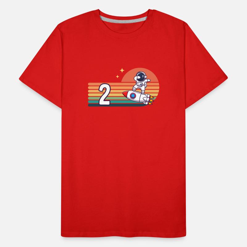 Vintage Rocket Astronaut 2 Years Dab 2nd Men's Premium Organic T-Shirt