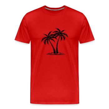 Palm Island - Men's Premium Organic T-Shirt - red - Front - Damien (186cm)