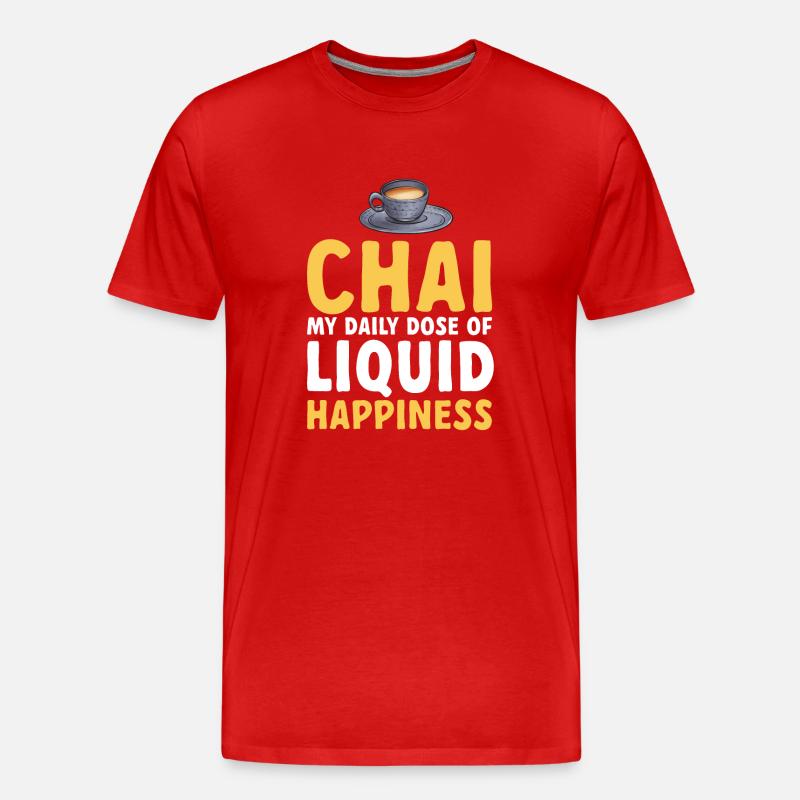 Chai Tee Masala Chai - Männer Premium Bio T-Shirt - Rot