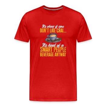 Chai Tee Masala Chai - Männer Premium Bio T-Shirt - Rot - Vorne - Damien (186cm)