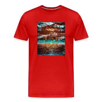 Wat Arun Temple, Bangkok, Thailand - Männer Premium Bio T-Shirt - Rot - Vorne - Damien (186cm)