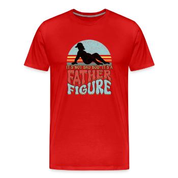 Ce n’est pas un corps de père, c’est une figure paternelle. - T-shirt bio Premium Homme - rouge - Devant - Damien (186cm)