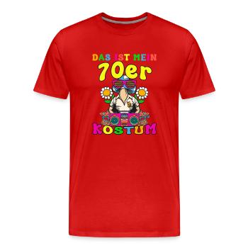 Das ist mein 70er Kostüm 70s Motto Party Kostüm - Männer Premium Bio T-Shirt - Rot - Vorne - Damien (186cm)