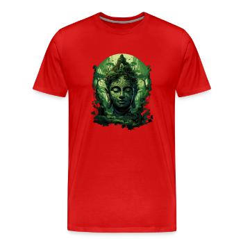 Buddhismus Yoga Buddhist Zen Meditation Buddha - Männer Premium Bio T-Shirt - Rot - Vorne - Damien (186cm)