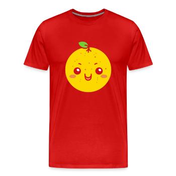 citron - T-shirt bio Premium Homme - rouge - Devant - Damien (186cm)