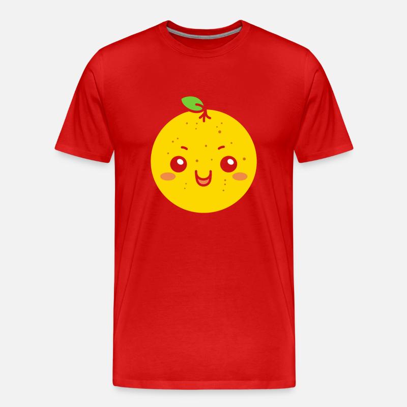 Zitrone - Männer Premium Bio T-Shirt - Rot
