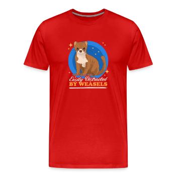 Belette naine belette Hermännchen cadeau - T-shirt bio Premium Homme - rouge - Devant - Damien (186cm)