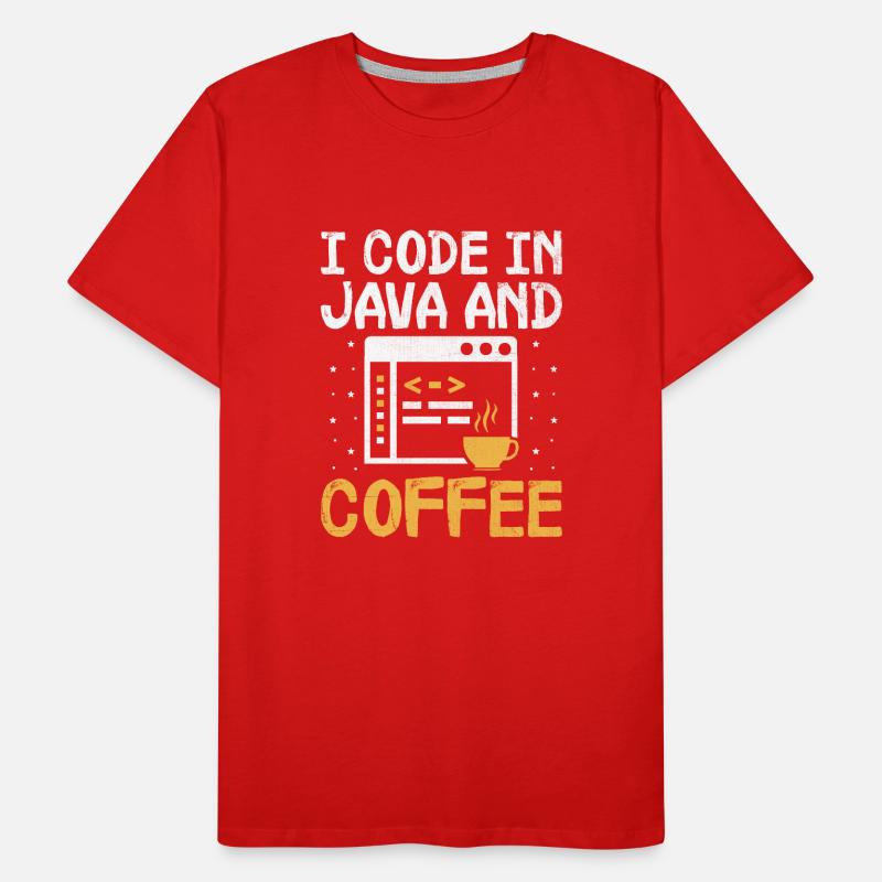 Café Codage Programmeur Codeur Développeur Nerd Coff T-shirt bio Premium Homme