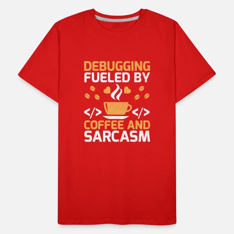 Coffee Coding Programmer Coder Developer Nerd Coff Men's Premium Organic T-Shirt