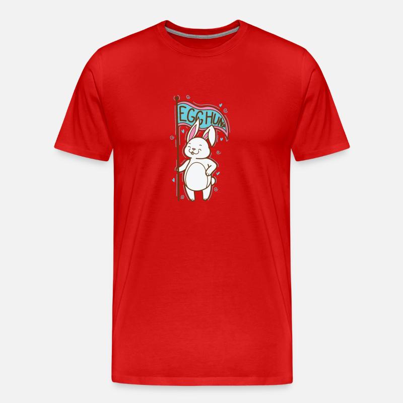 Egg Hunt Ostern Ostereier - Männer Premium Bio T-Shirt - Rot