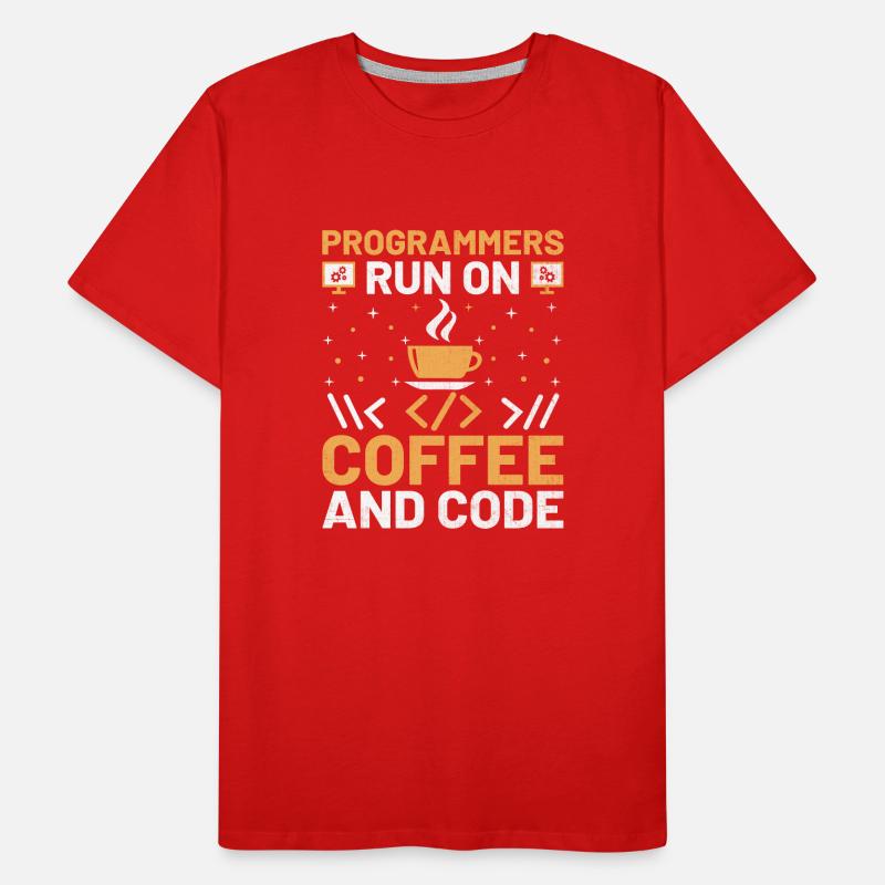 Kaffee-Codierung Programmierer Programmierer Entwickler Nerd Coff Männer Premium Bio T-Shirt