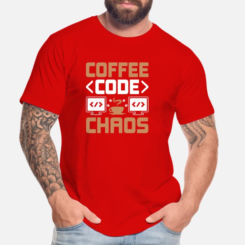 Café Codage Programmeur Codeur Développeur Nerd Coff T-shirt bio Premium Homme