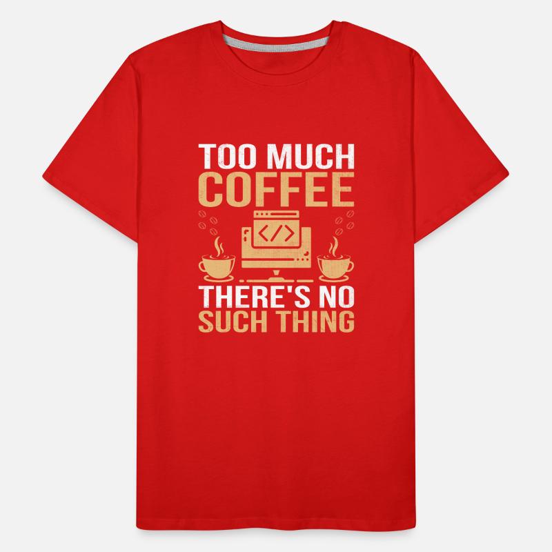 Café Codage Programmeur Codeur Développeur Nerd Coff T-shirt bio Premium Homme