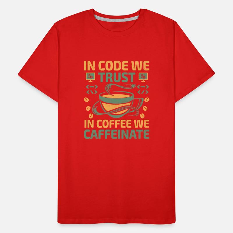 Kaffee-Codierung Programmierer Programmierer Entwickler Nerd Coff Männer Premium Bio T-Shirt